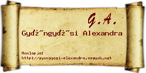 Gyöngyösi Alexandra névjegykártya
